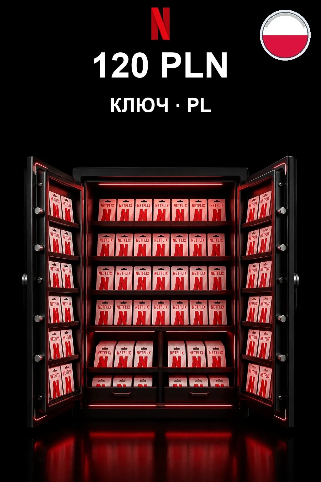 120 PLN Netflix подарочная карта