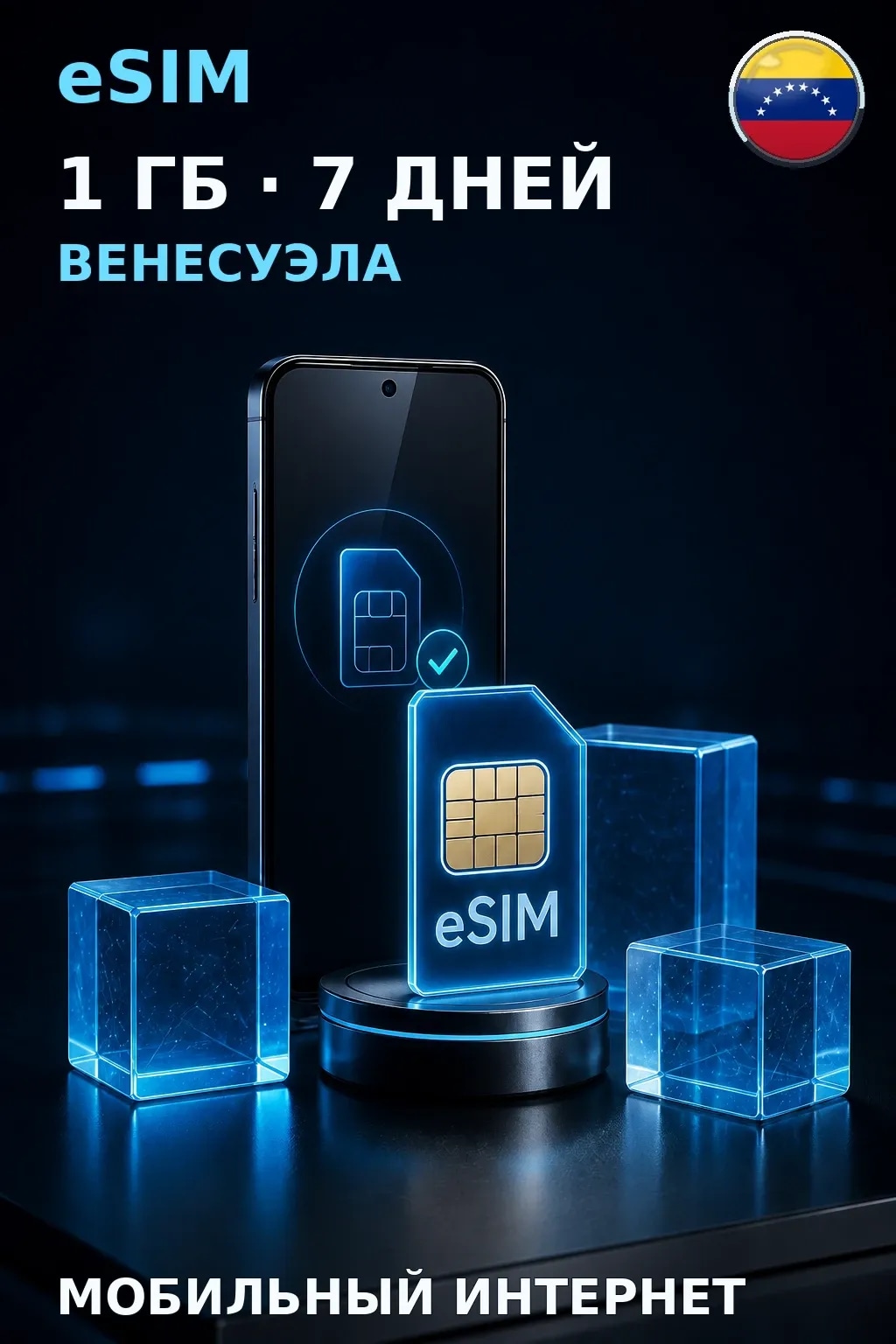 eSIM Венесуэла — 1 ГБ, 7 дней — интернет