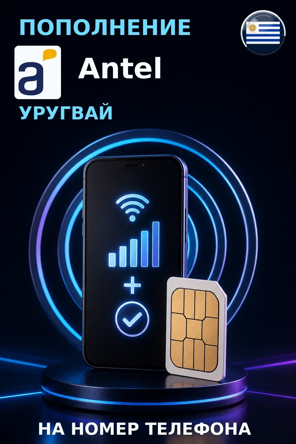 Antel - Uruguay — пополнение телефона
